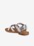 Leather Hook-&-Loop Sandals for Children, Designed for Autonomy silver 