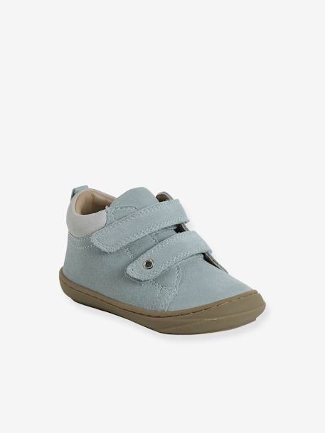 Pair of Soft Leather Boots for Babies, Designed for First Steps beige+blue+brown+electric blue+green+ocean blue+ochre+sage green+set beige+set brown+set green 