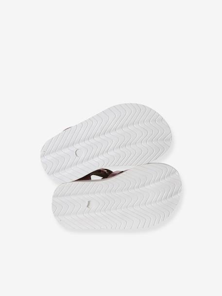 Leather Sandals with Closed Toe & Hook-&-Loop Fastening set pink+white 