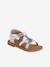 Leather Hook-&-Loop Sandals for Children, Designed for Autonomy silver 