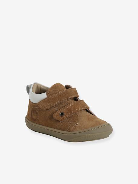 Pair of Soft Leather Boots for Babies, Designed for First Steps beige+blue+brown+electric blue+green+ocean blue+ochre+sage green+set beige+set brown+set green 