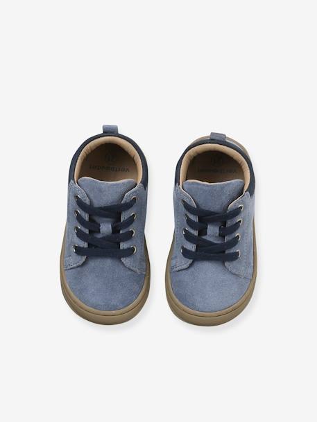 Soft Leather Lace-Up Boots, Designed for First Steps blue+camel+khaki+navy blue+set blue 