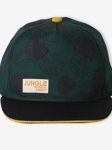 'Jungle' Cap for Boys printed green 