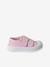 Hook-&-Loop Canvas Trainers for Babies - Made in France fuchsia+rose 