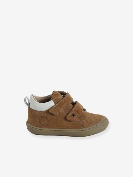 Pair of Soft Leather Boots for Babies, Designed for First Steps beige+blue+brown+electric blue+green+ocean blue+ochre+sage green+set beige+set brown+set green 