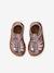 Leather Sandals with Closed Toe & Hook-&-Loop Fastening set pink+white 