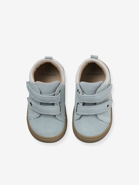 Pair of Soft Leather Boots for Babies, Designed for First Steps beige+blue+brown+electric blue+green+ocean blue+ochre+sage green+set beige+set brown+set green 