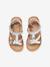 Leather Hook-&-Loop Sandals for Children, Designed for Autonomy silver 