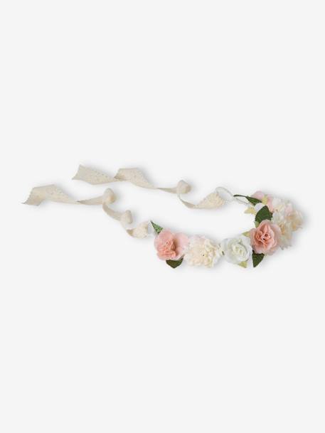 Bohemian Flower Wreath for Girls ecru 
