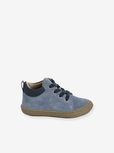 Soft Leather Lace-Up Boots, Designed for First Steps blue+camel+khaki+navy blue+set blue 