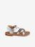 Leather Hook-&-Loop Sandals for Children, Designed for Autonomy silver 