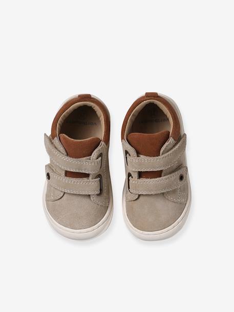 Pair of Soft Leather Boots for Babies, Designed for First Steps beige+blue+brown+electric blue+green+ocean blue+ochre+sage green+set beige+set brown+set green 