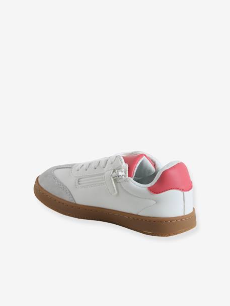 Trainers with Laces & Zip for Kids raspberry pink+sky blue 