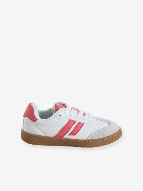 Trainers with Laces & Zip for Kids raspberry pink+sky blue 