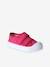 Hook-&-Loop Canvas Trainers for Babies - Made in France fuchsia+rose 