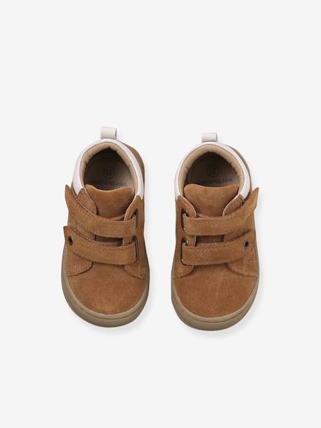 Pair of Soft Leather Boots for Babies, Designed for First Steps beige+blue+brown+electric blue+green+ocean blue+ochre+sage green+set beige+set brown+set green 