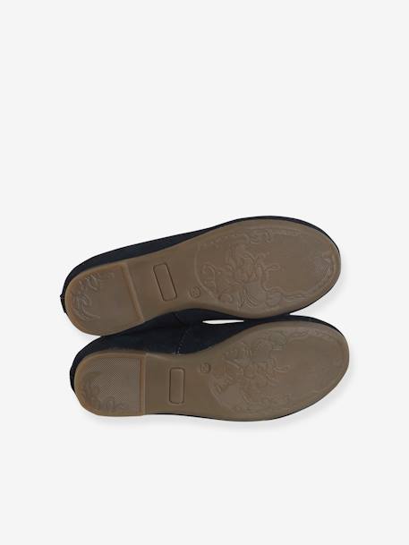 Glittery Leather Ballet Pumps for Girls, Designed for Autonomy 6337+6397 