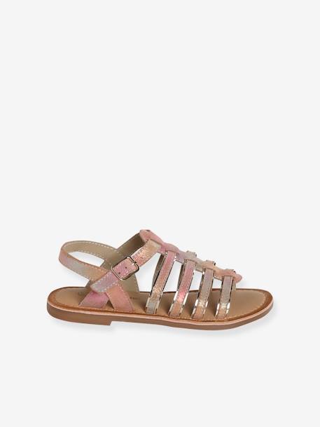 Multi-Strap Leather Sandals for Girls, Designed for Autonomy 6510+caramel+multicoloured 