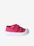 Hook-&-Loop Canvas Trainers for Babies - Made in France fuchsia+rose 