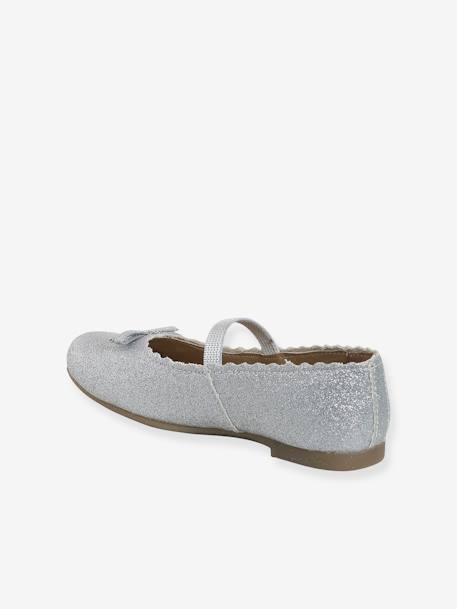 Glittery Ballet Pumps for Girls, Designed for Autonomy silver 