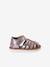 Leather Sandals with Closed Toe & Hook-&-Loop Fastening set pink+white 