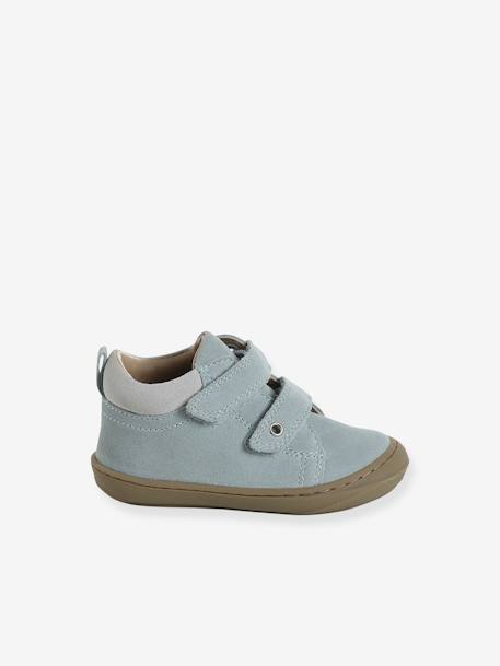 Pair of Soft Leather Boots for Babies, Designed for First Steps beige+blue+brown+electric blue+green+ocean blue+ochre+sage green+set beige+set brown+set green 