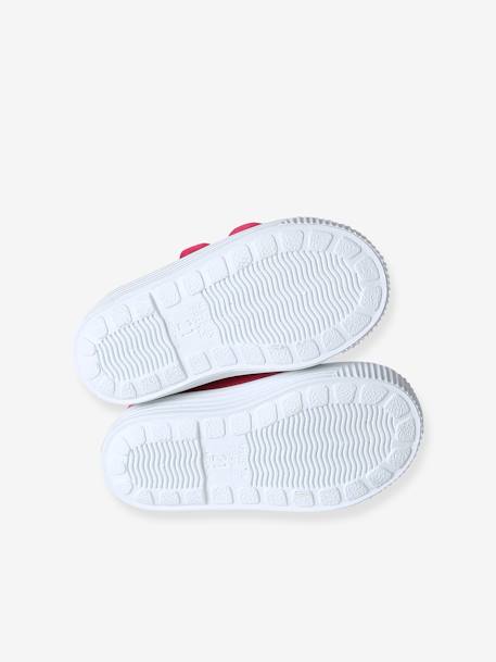 Hook-&-Loop Canvas Trainers for Babies - Made in France fuchsia+rose 