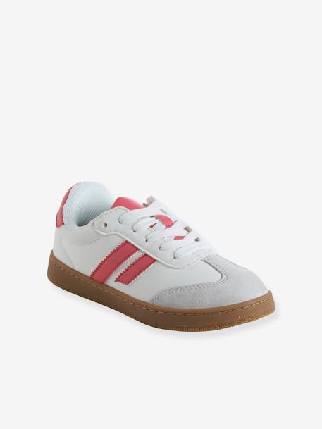 Trainers with Laces & Zip for Kids raspberry pink+sky blue 