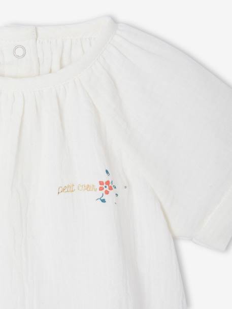 Pack of 2 baby pyjamas shorts fluorescent coral 