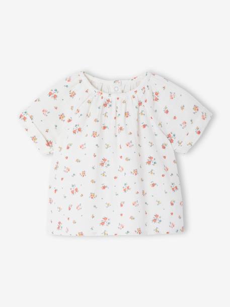 Pack of 2 baby pyjamas shorts fluorescent coral 