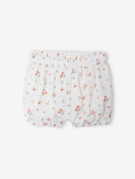 Pack of 2 baby pyjamas shorts fluorescent coral 