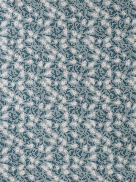 Floral Print Scarf for Girls ecru+grey blue 