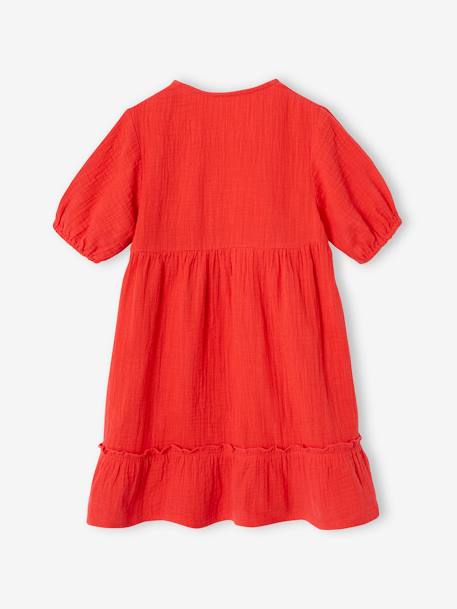 Frilly dress for girls red 