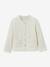 Girl's fleece cardigan - organic cotton - CYRILLUS ecru 