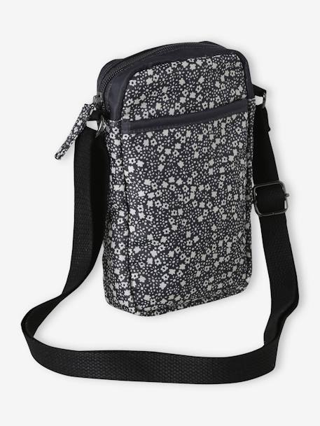 Floral Print Shoulder Bag for Girls printed grey 
