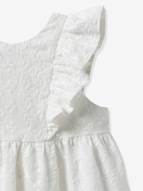 Embroidered Sarah dress for girls - Plume occasion wear - CYRILLUS ecru 