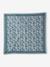Floral Print Scarf for Girls ecru+grey blue 