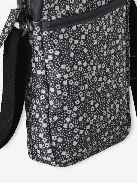 Floral Print Shoulder Bag for Girls printed grey 