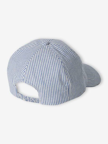 'Happy Youpi' Cap for Babies striped blue 