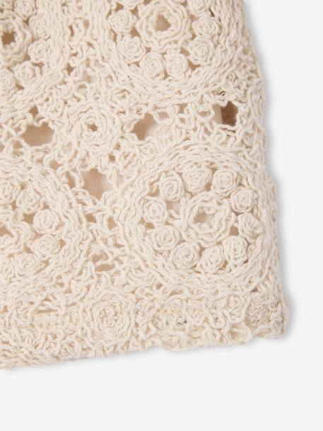 Top + Shorts Set in Macramé for Babies vanilla 