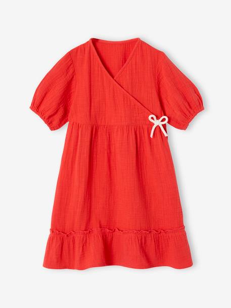 Frilly dress for girls red 
