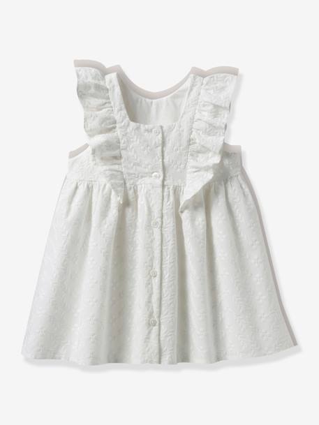 Embroidered Sarah dress for girls - Plume occasion wear - CYRILLUS ecru 