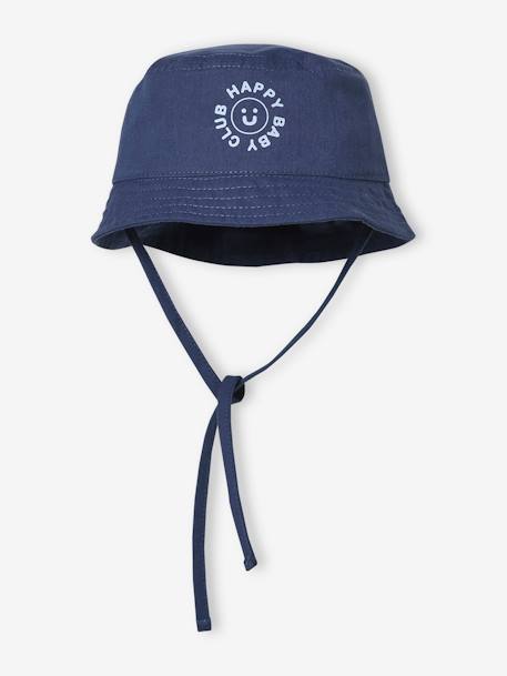 Bucket Hat with Detachable Neck Warmer, for Babies indigo 