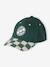 Chequered Cap for Boys aqua green 
