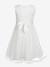Party dress with pearls and flowers for girls by  Happy Girls ecru 