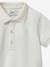 Baby's pique knit polo shirt - Organic cotton CYRILLUS ecru 