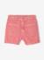 Girls' shorts with patch pockets rose+vanilla 