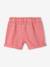 Girls' shorts with patch pockets rose+vanilla 