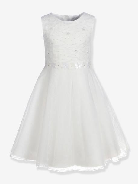 Party dress with pearls and flowers Happy Girls for girl ecru 
