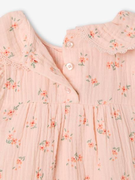 Dress with Peter Pan collar for Baby Girls pale pink 